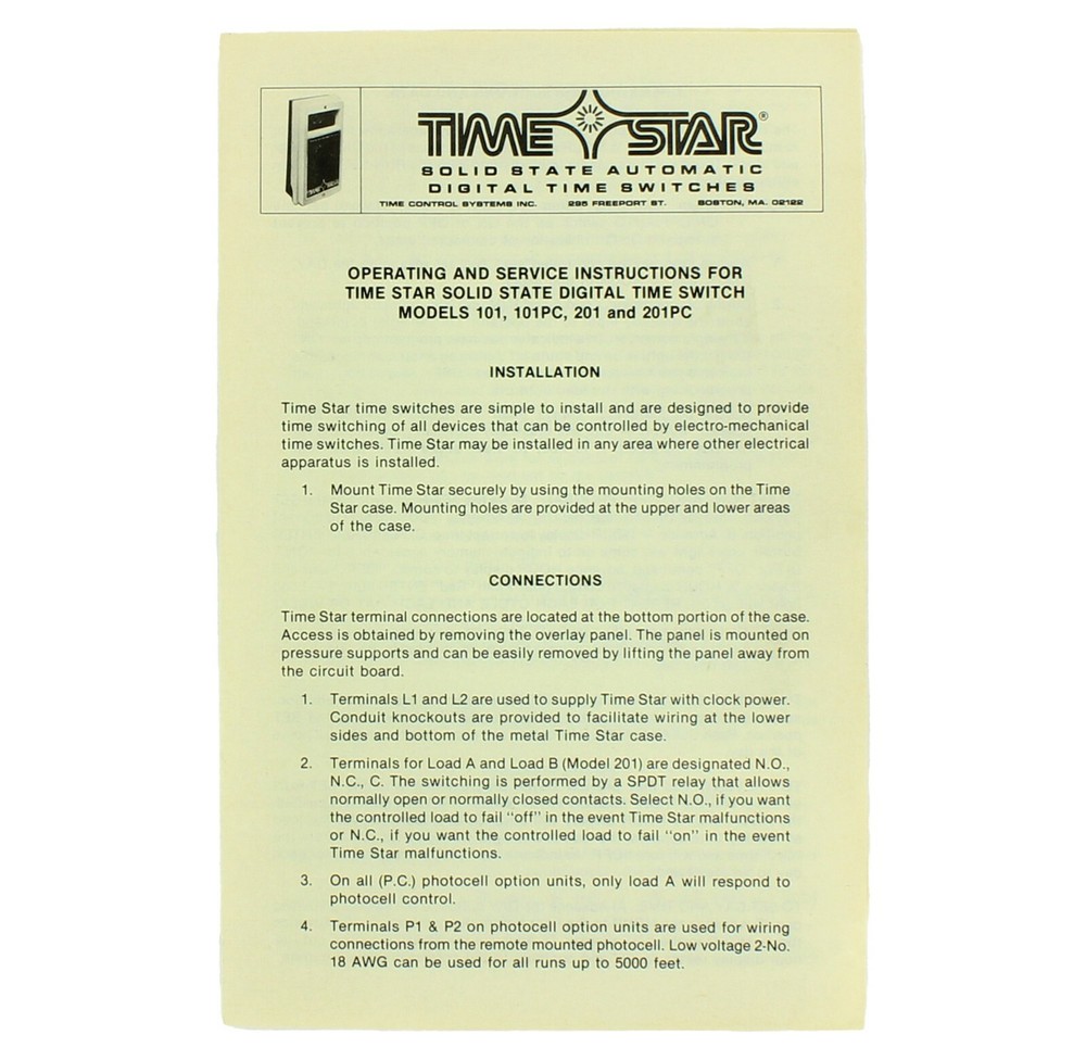 1 Pc TIME STAR 101PC Digital Time Switch Automatic Solid State Timer New