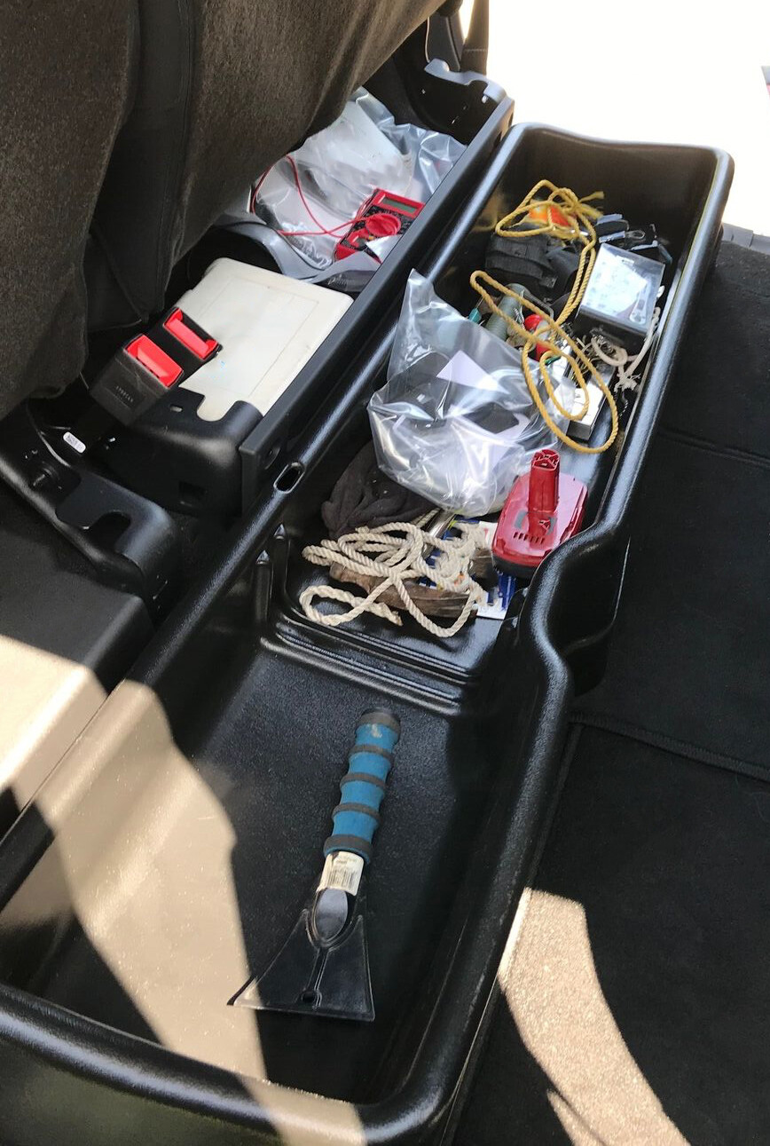 New Under Seat Storage Box Organizer For 2015-2020 Ford F150 SuperCrew Cab 09281