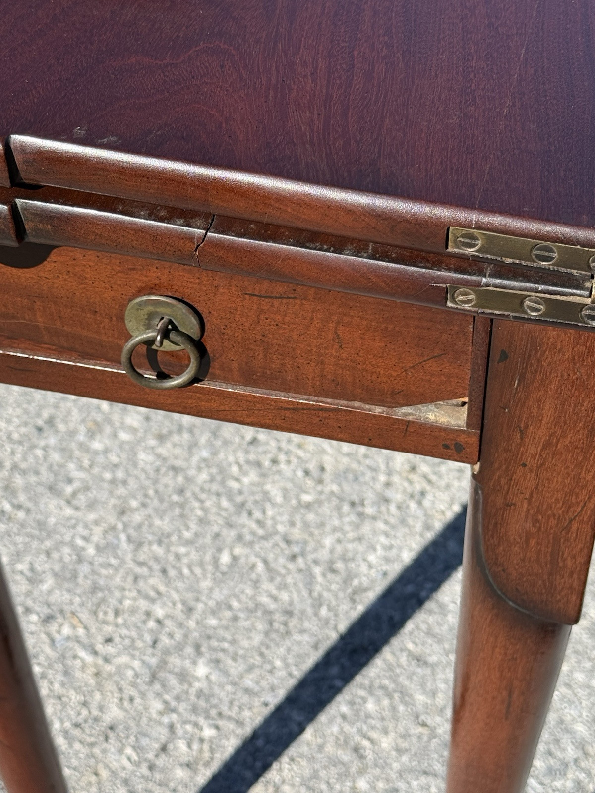 antique 18th century queen anne game card console table 1760s drawer