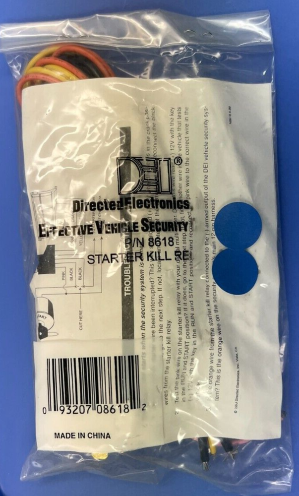 DEI PN 8618 Effective Vehicle Security Starter Kill Relay Package