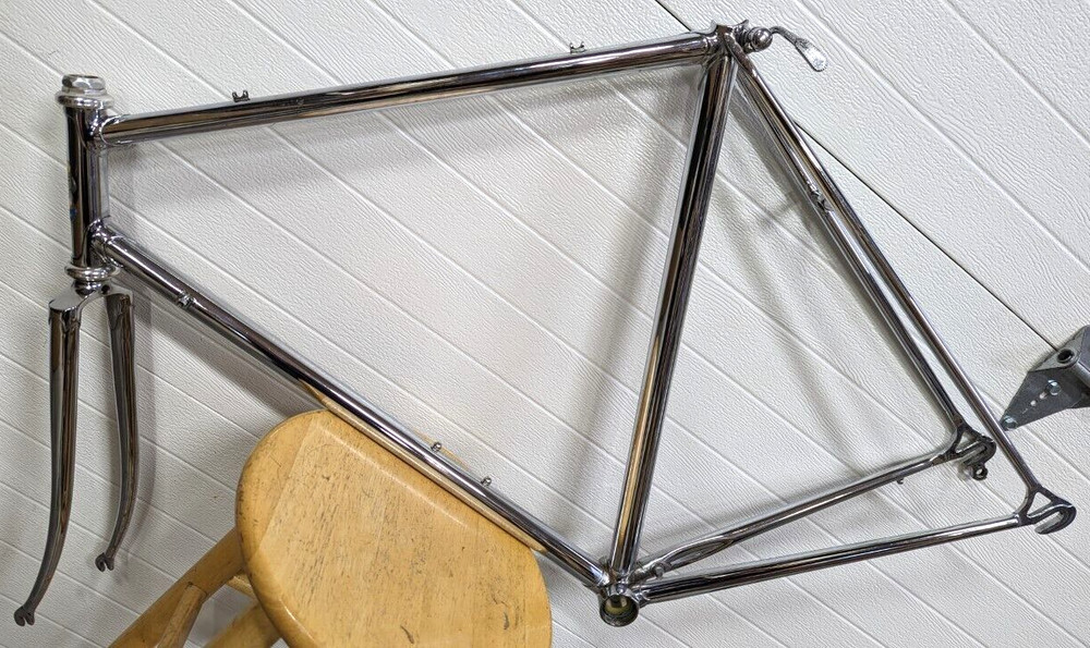 Vintage Falcon chrome Columbus bicycle frame set