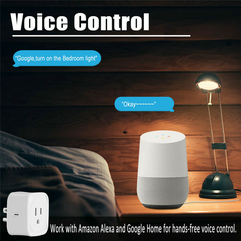 Mini WiFi Smart Plug Socket Outlet Adapter Alexa Google Home Remote Control US