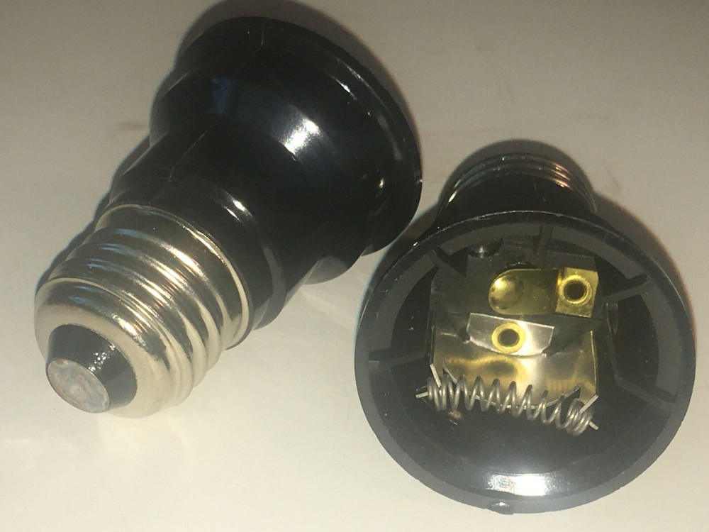 Four (4) Push-N-Pull EZ™ Light Bulb Socket Adapters●"Spring Pressure System"●New