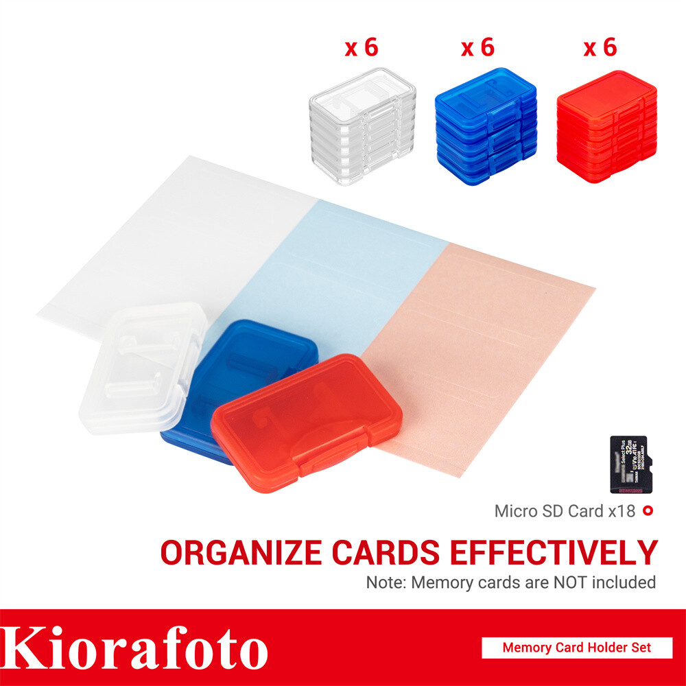18PCS Clear Plastic Micro SD Card Case Holder Memory Card MicroSD TF Storage Box