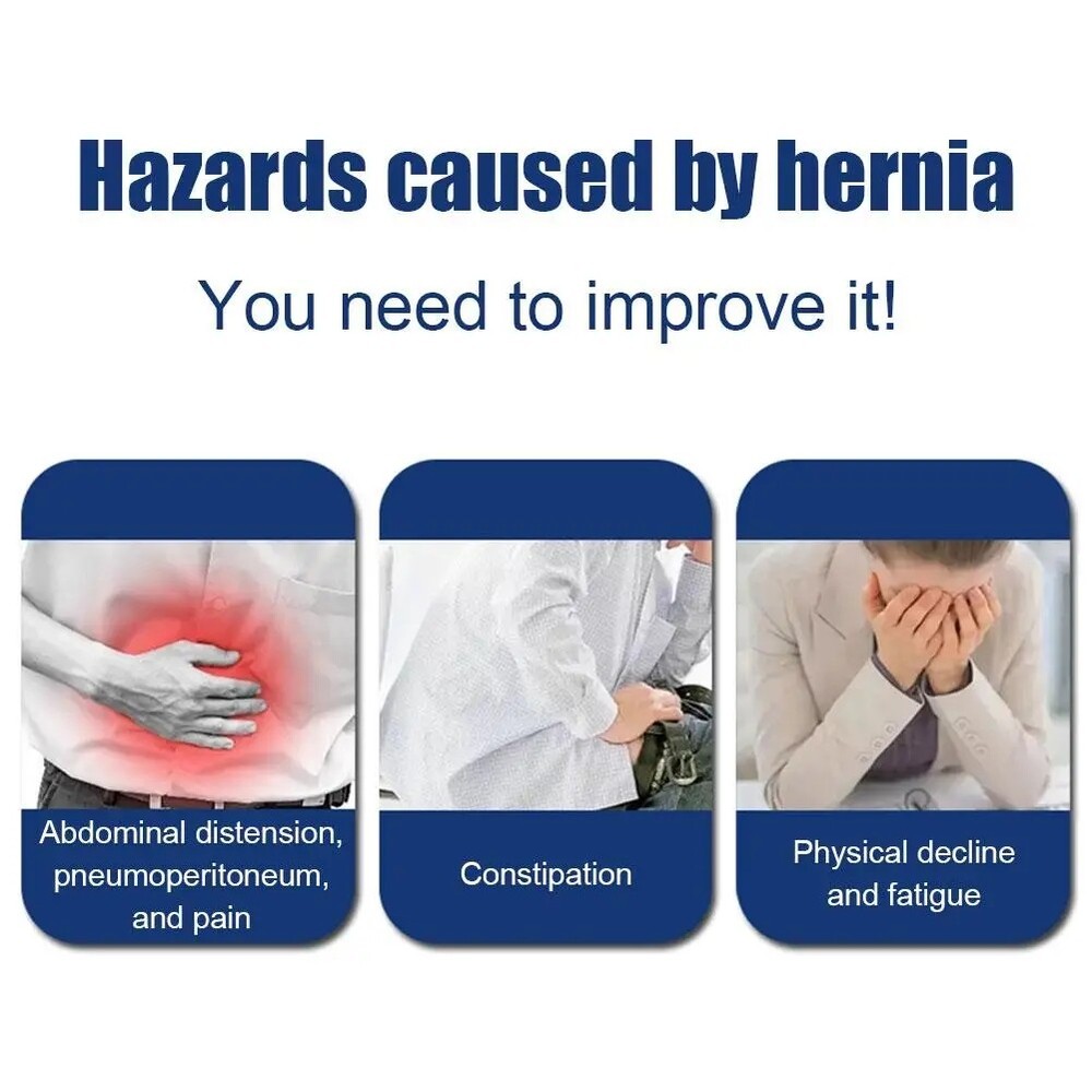 Hernia Support Belt for Men Truss for Inguinal with 2 Removable Compression Pads