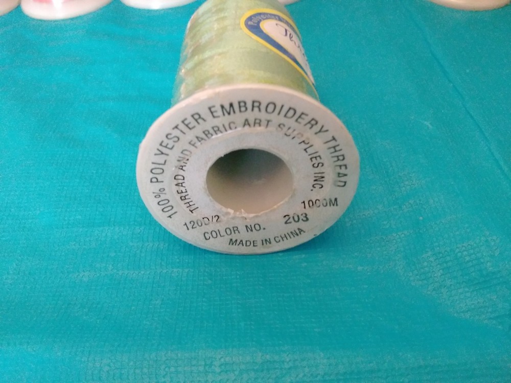 Machine Embroidery Thread 1000m Lot 12 Spools Thread Art