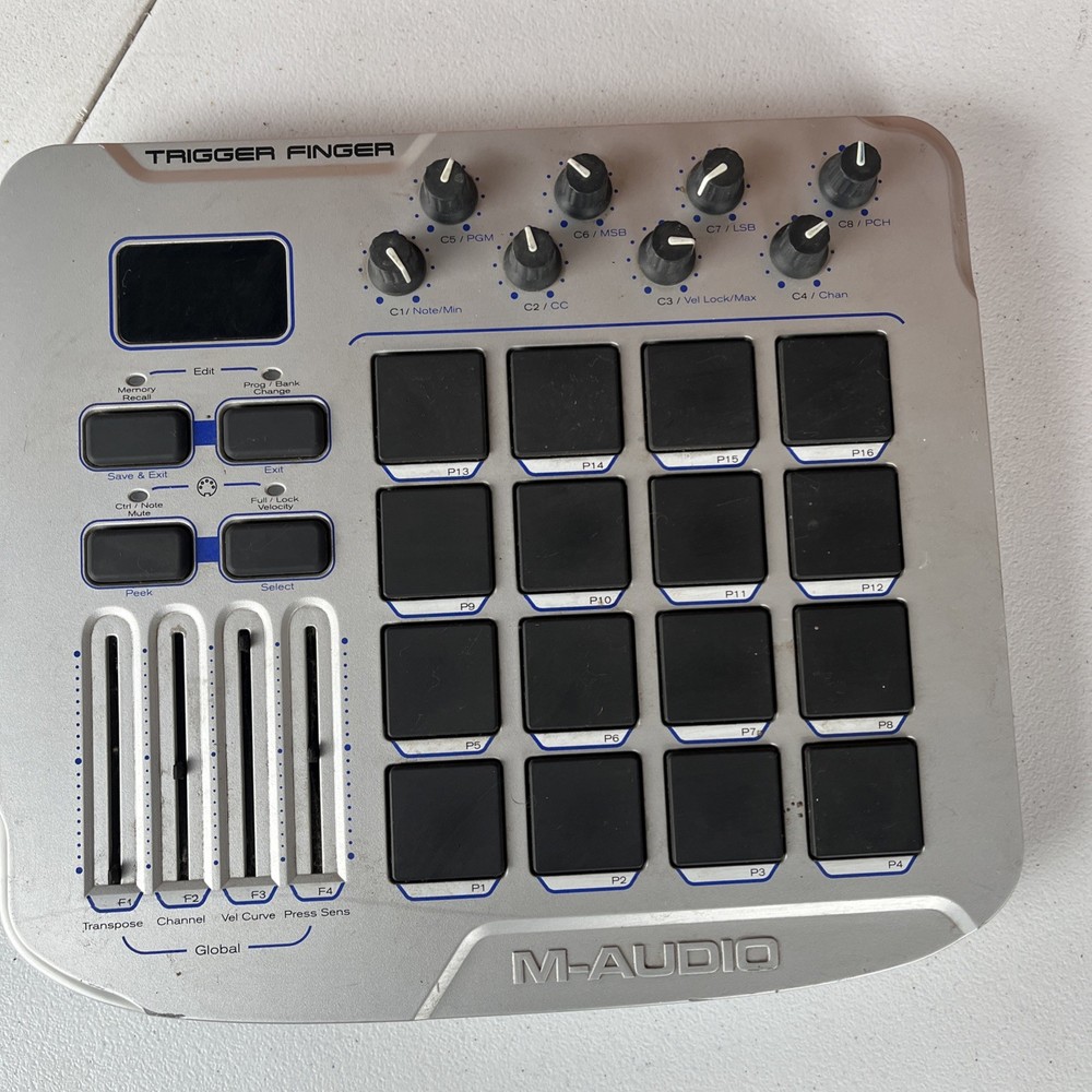 M-Audio Trigger Finger MIDI Controller  WORKS Missing Slider Tabs stock t1
