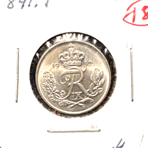 Denmark 1952 10 ore KM 841.1 Gem BU