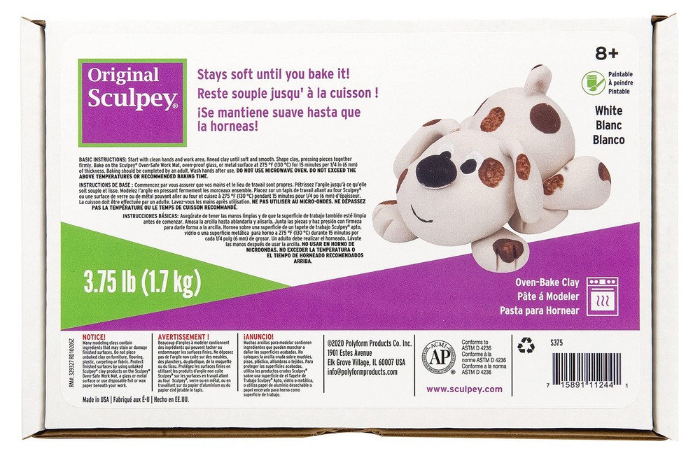 Original Clay, 3.75-Pound, White