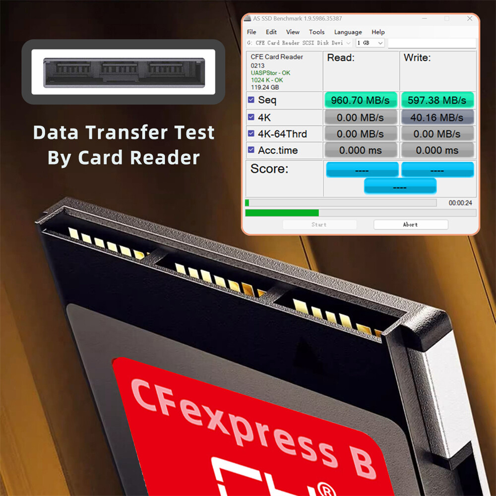 CY CFexpress Type-B Memory Card CFE CFB Adapter Compatible with XS Camera 8K RAW