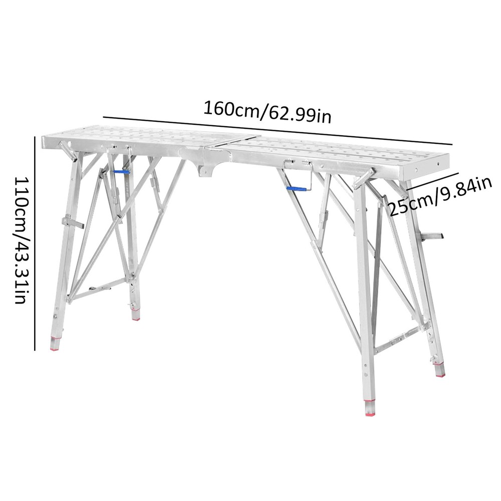 Portable Folding Scaffolding P latformWork Bench Scaffold With Adjustable Height