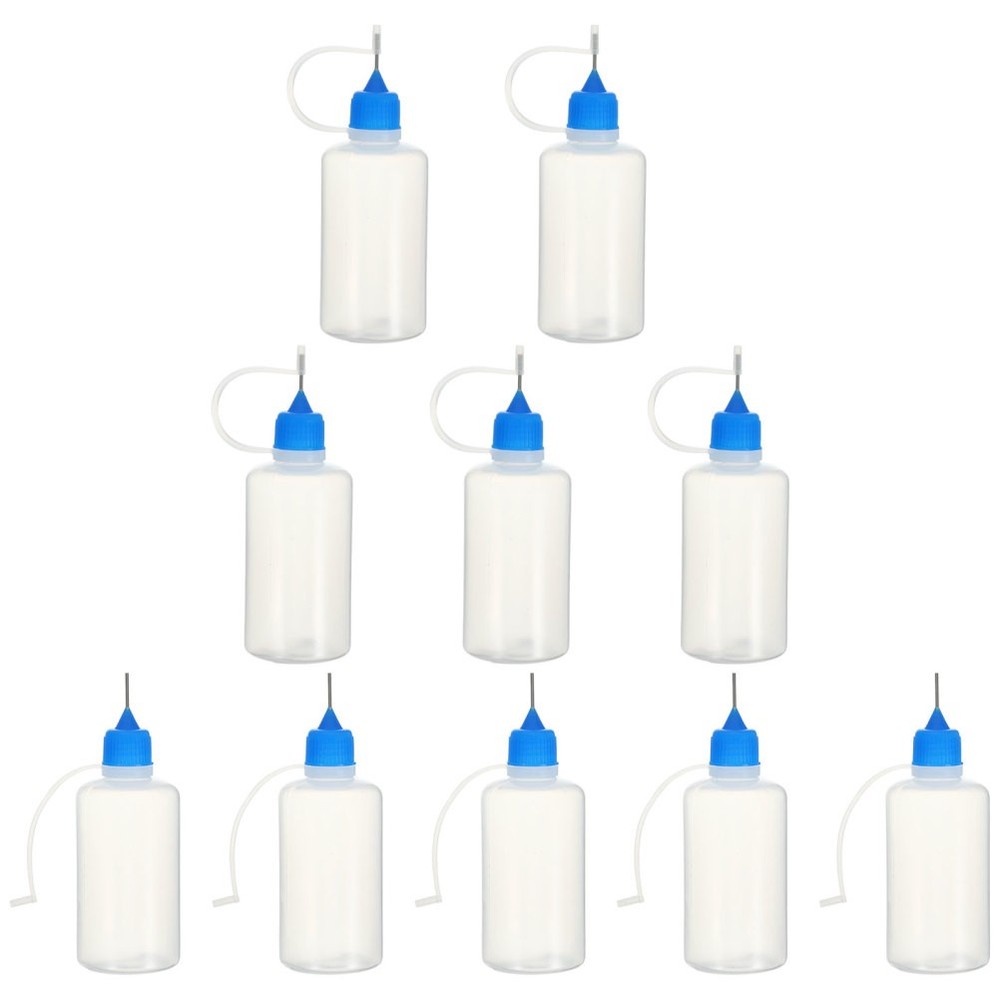 10 Pcs Plastic Squeeze Bottles Refillable Glue Dispenser for Crafts