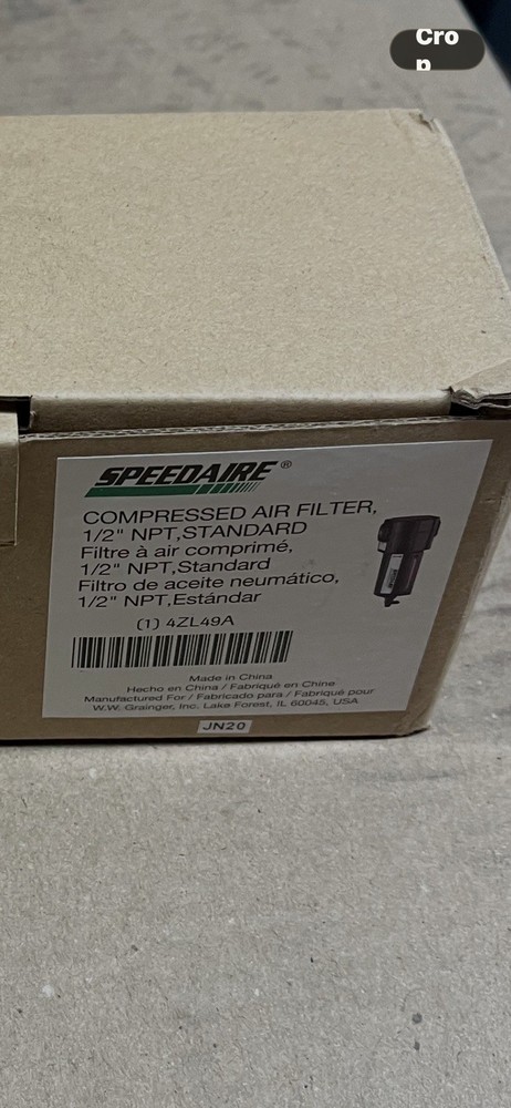 Speedaire Compressed Air Filter