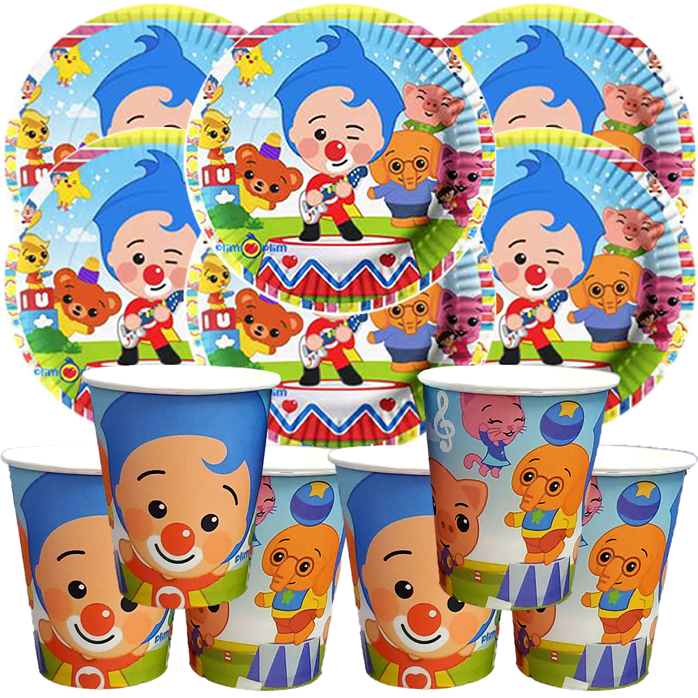 PLIM PLIM PARTY SUPPLIES DECORATION BALLOONS BANNER TABLE COVER THEME CAKE