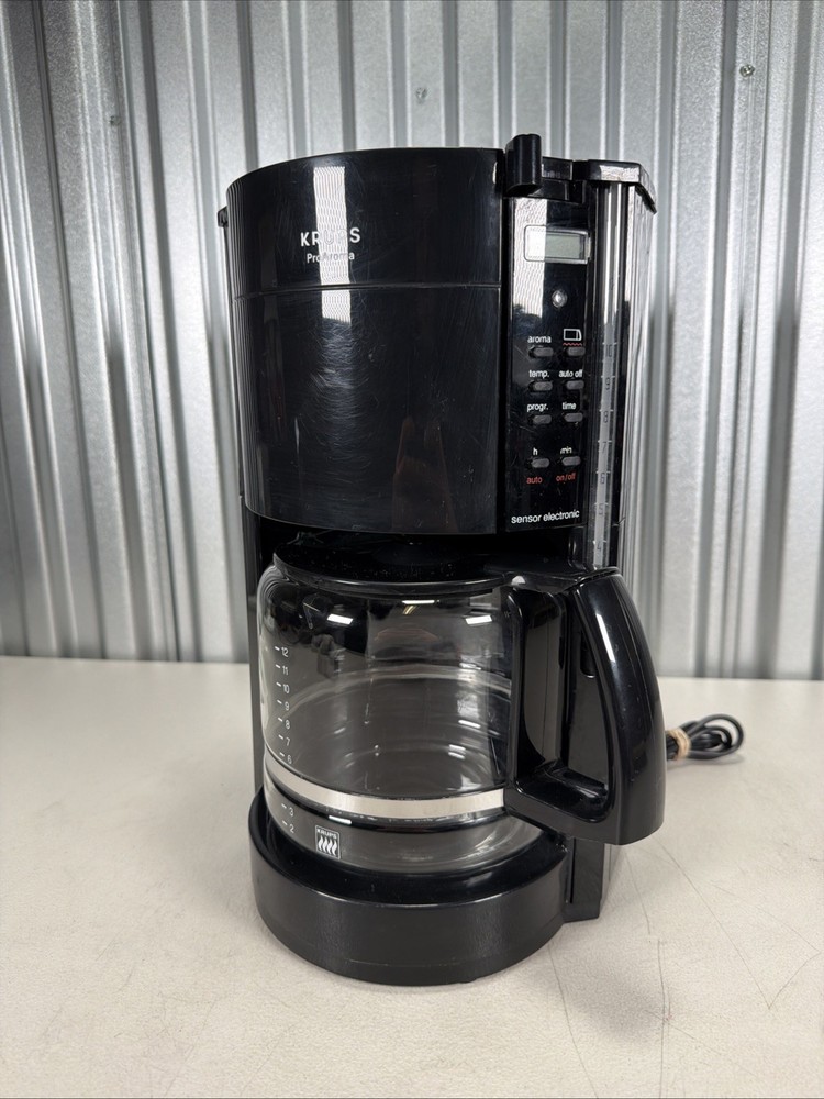 Krups ProAroma Programmable 12-Cup Coffee Maker Type 453 Black - Working!