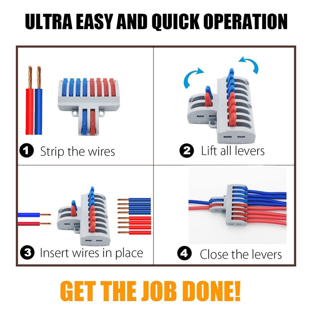 Compact Wire Connectors, Quick Connection Terminal, Lever Nut Assortment Cond