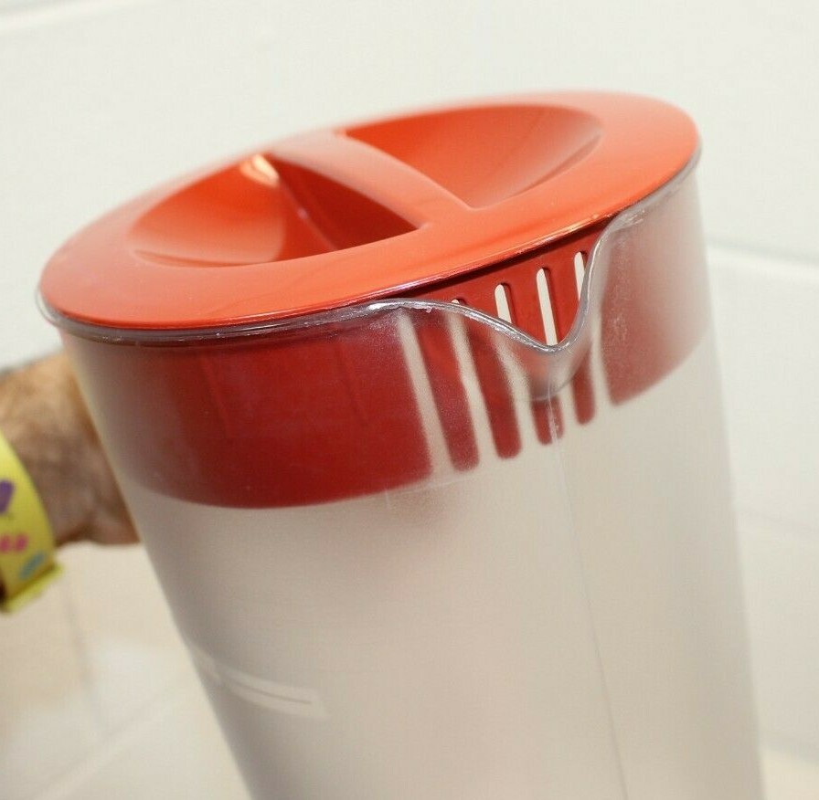 Mr. Coffee TM1 Replacement Pitcher 2 Quart for Iced Tea Pot Maker Red Lid CLEAN