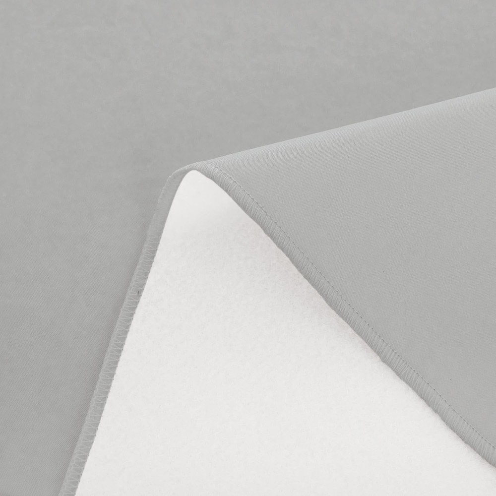 Vinyl Tablecloth with Flannel Backing for 84" x 60" (Rectangular) Light Grey