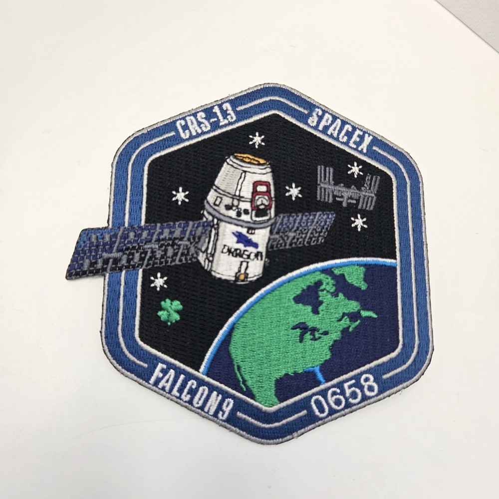 Spacex Employee Patch Falcon 9 Dragon CRS-13