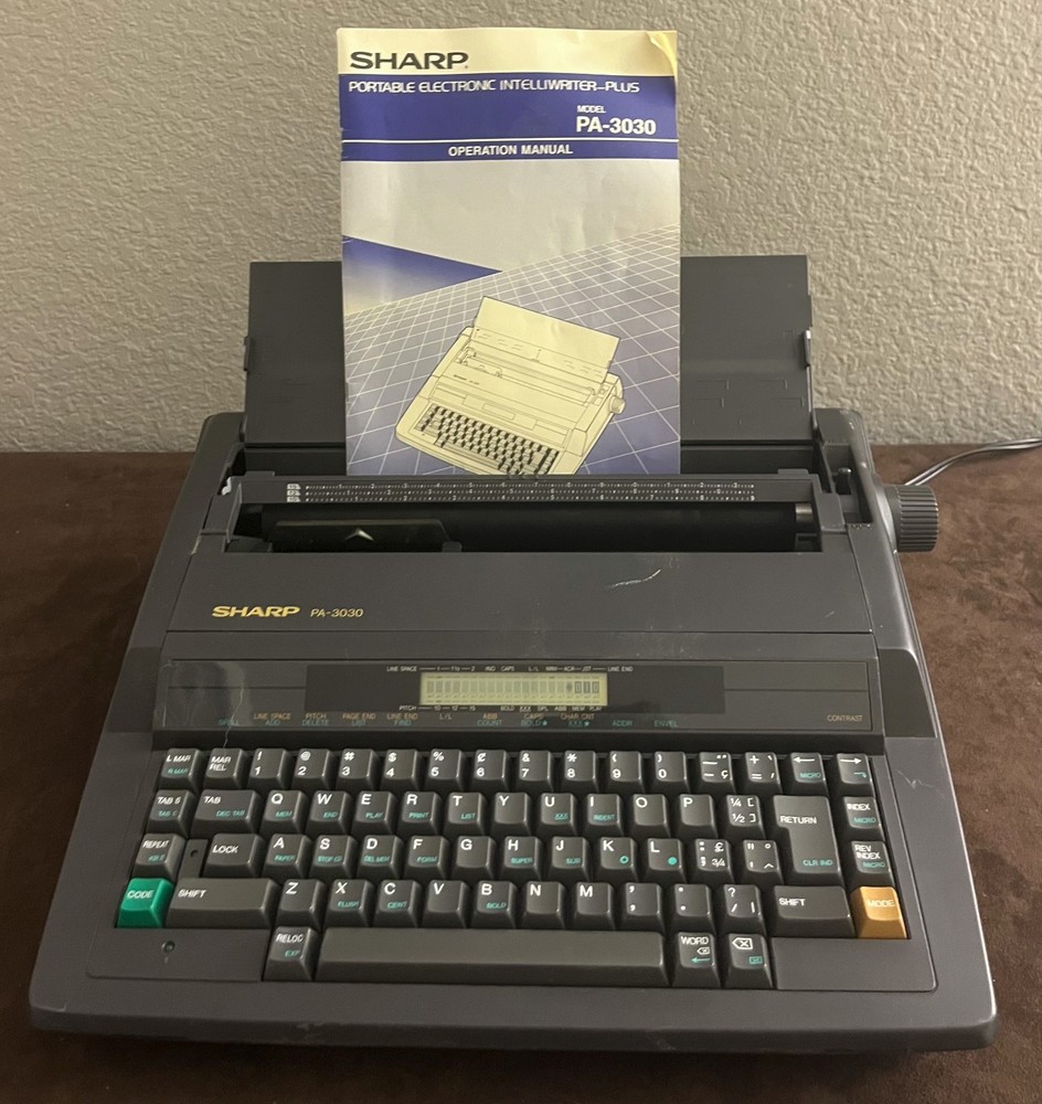 Sharp PA-3030 Portable Electric Intelliwriter-Plus Typewriter