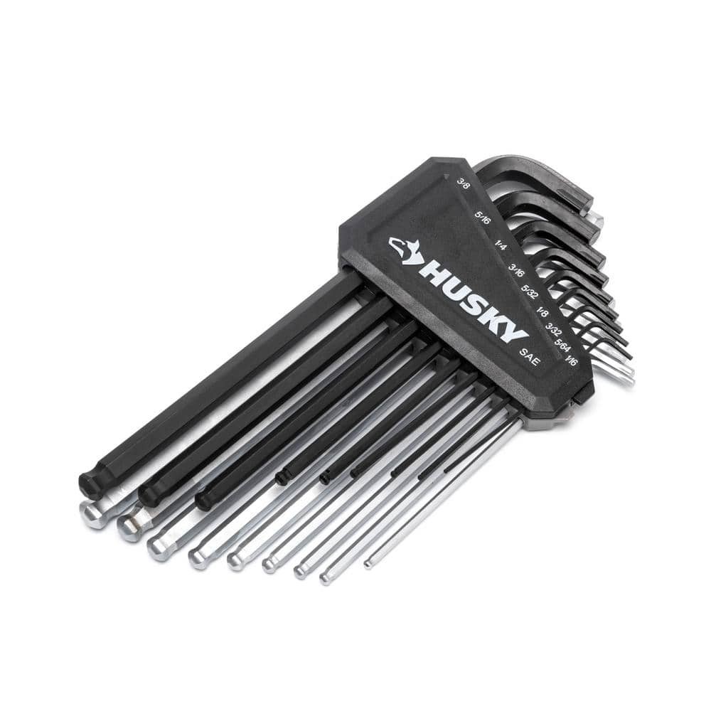 Husky BITE SAE/Metric Non-Slip Hex Key Set (18-Piece)