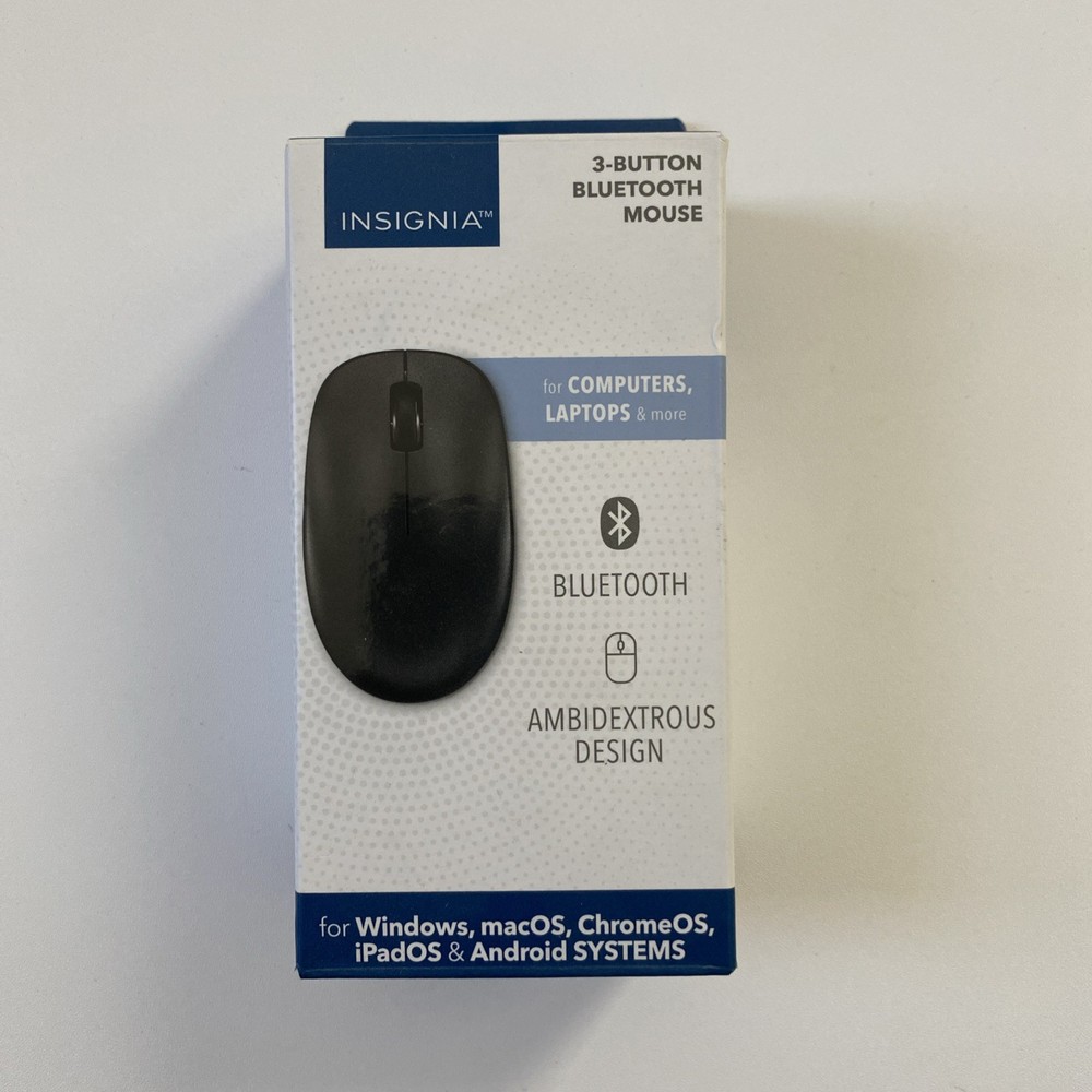 Insignia - Bluetooth 3-Button Mouse - Black