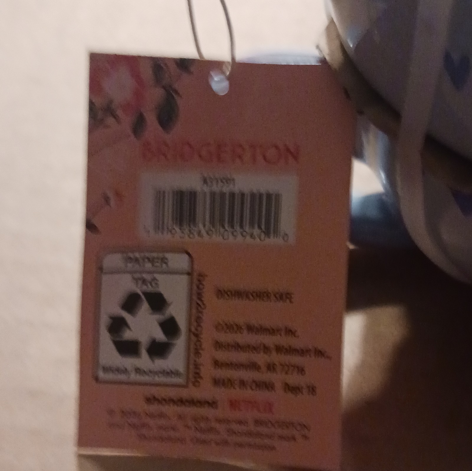 Bridgerton Ceramic Tea For One Set Blue Floral & Nature Dishwasher Safe