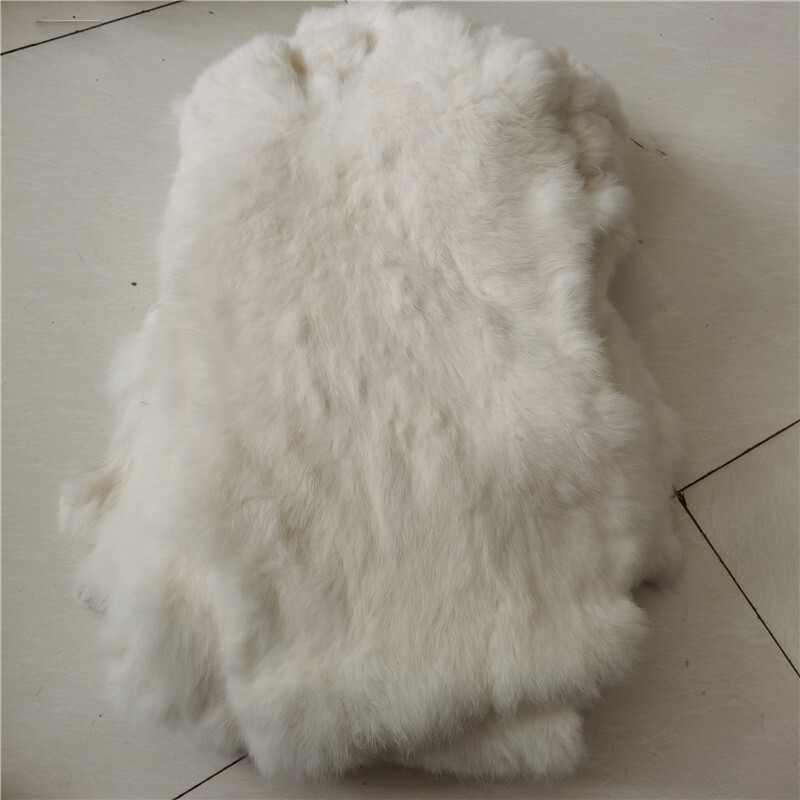 Real Rabbit Fur Real Fur Carpet Rug Throw Leather Pelt Cosy Suitable Craf 8-14''