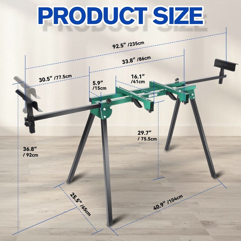 Miter Saw Stand Quick Attach Compact & Folding Quick Release Mounting Brackets