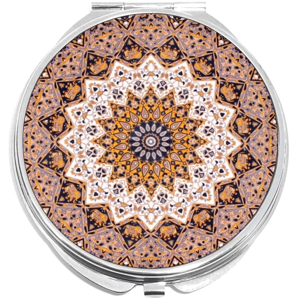 Mandala Pattern Compact with Mirrors - Perfect for your Pocket or Purse