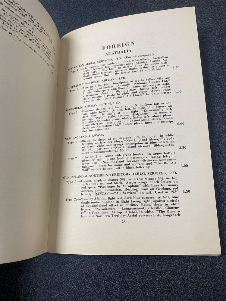 MARTIN’s Air Transport Label Catalog 1934 - Very Nice Condition