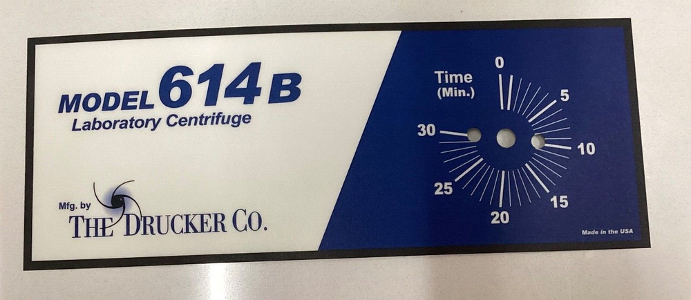 Drucker Centrifuge Front Labels 614B