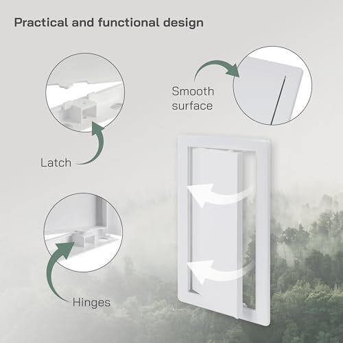 6x12 Access Panel - Easy Access Doors - ABS Plastic - Access Panel for Drywal...