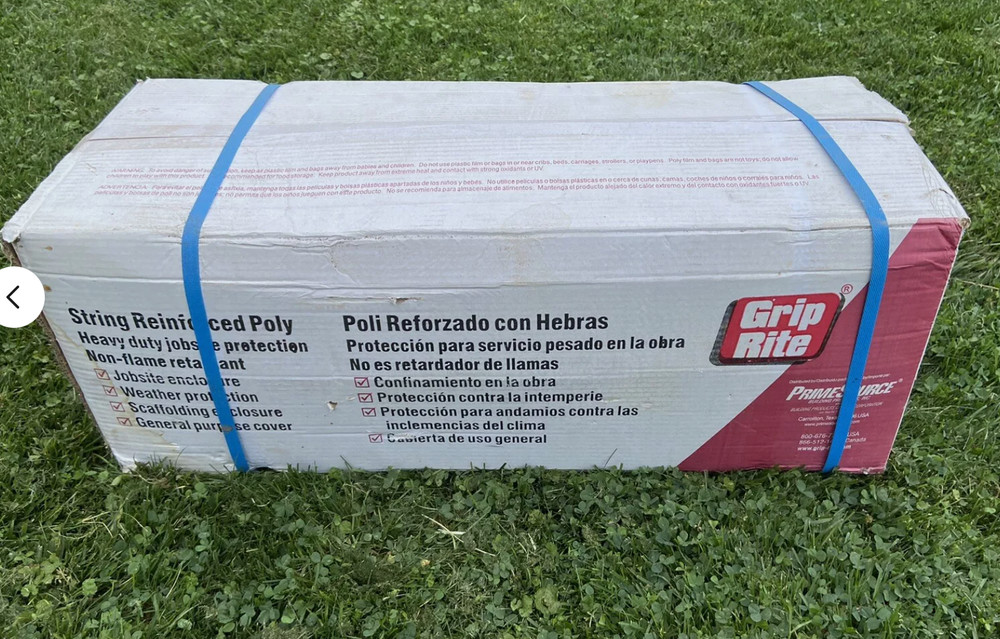 20' x 100' String Reinforced Poly Sheeting Plastic Grip Rite