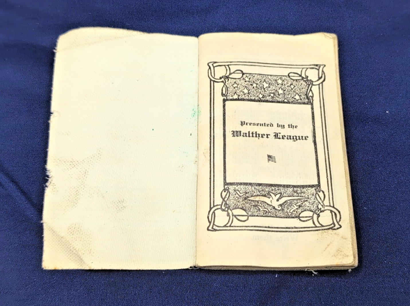 WWI US 1918-1919 pocket Remember book presented by the Walther League