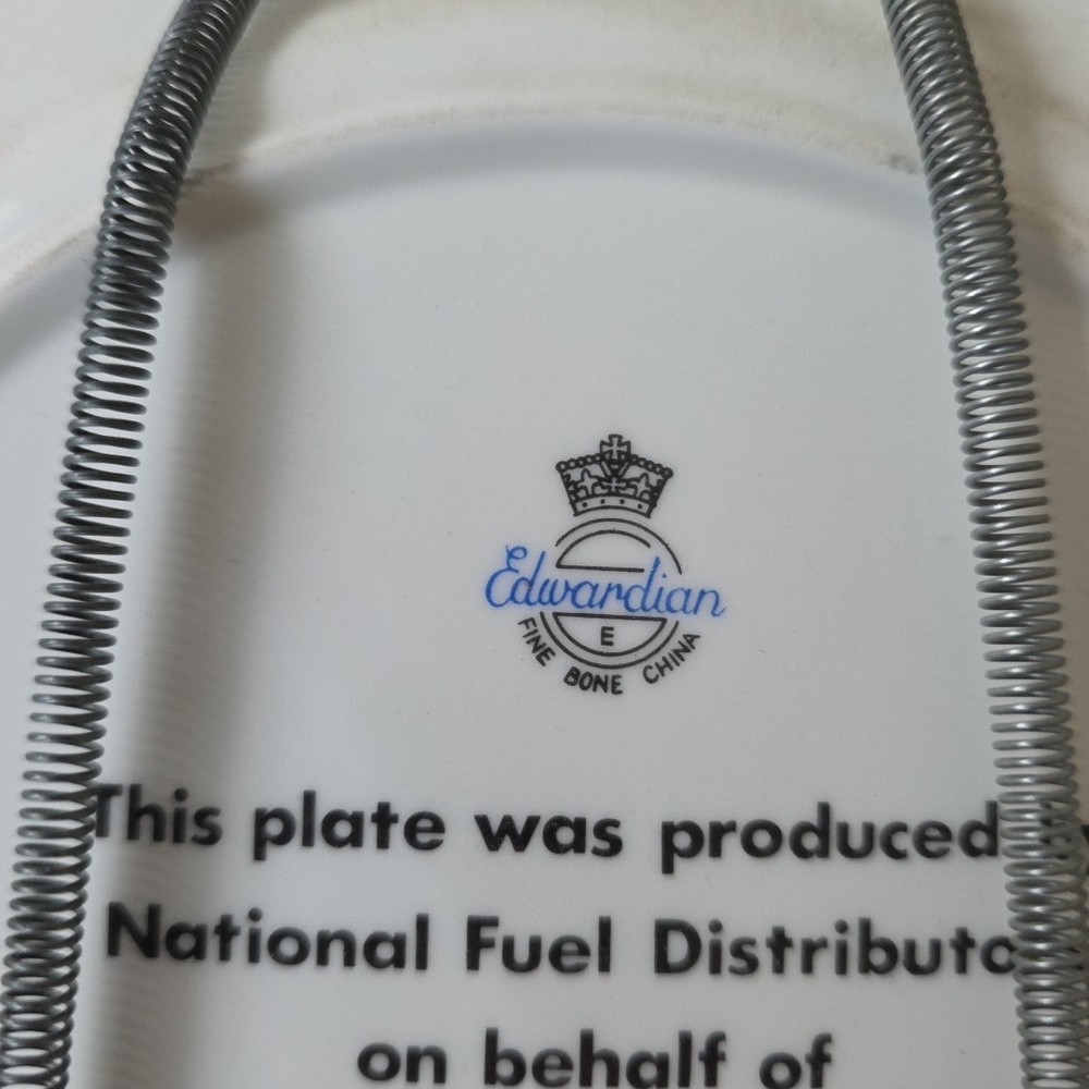 Vintage British Coal Mining Fields Plate - Bone China - Great Condition 10.5 "