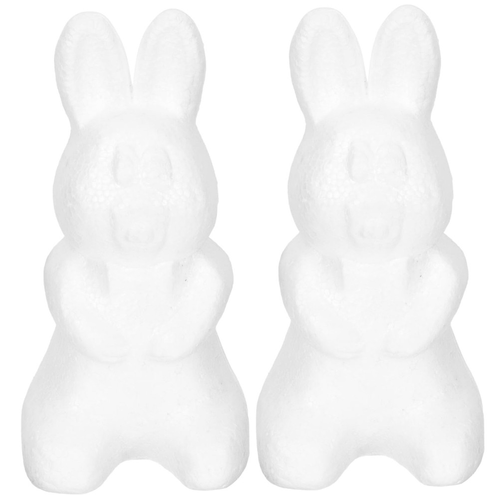 2pcs Bubble Bunny Foam Bunny Model Shape Decorative Model Easter Foam Rabbit ...