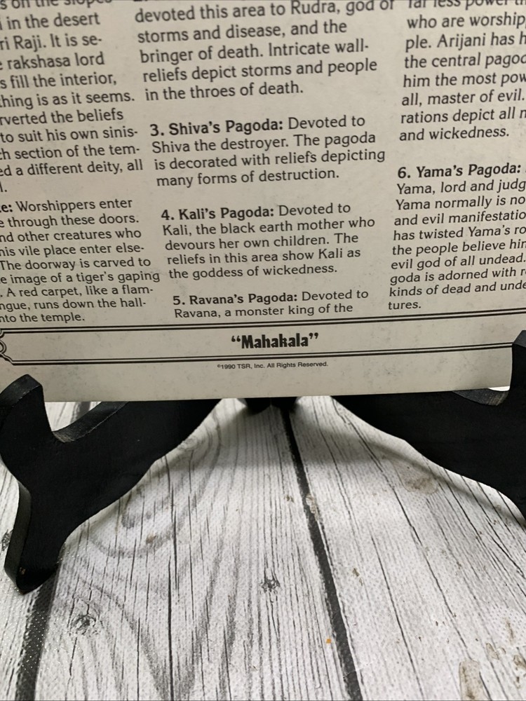 D&D Arigani’s Temple Map/Guide 1990 TSR