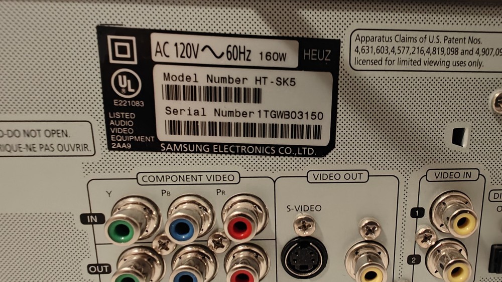 Samsung 5 CD Changer Model ht-sk5 Amplifier/ Tested