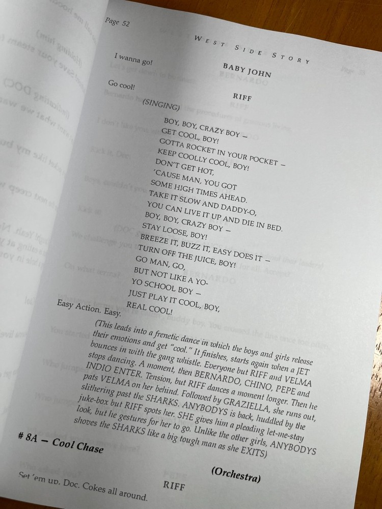 West Side Story Script Signed- Autograph Reprints- Broadway Musical Script
