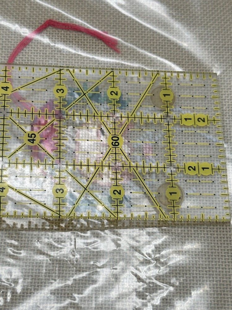 Mounted Santa Needlepoint Project Incomplete With Color Legend