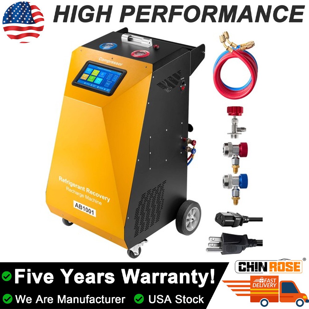 NEW Automatic Refrigerant Recovery Machine HVAC A/C Recycling for R134A/R1234YF