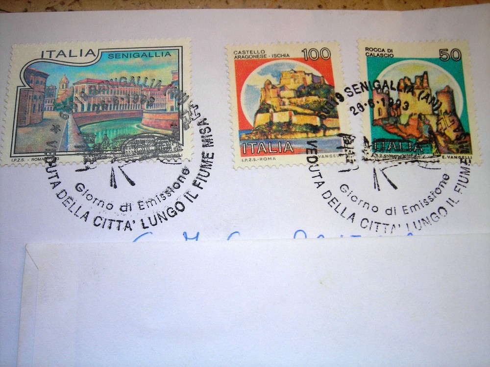 1993 SENIGALLIA STAMP ISSUE CANCELLATION SPECIAL ENVELOPE