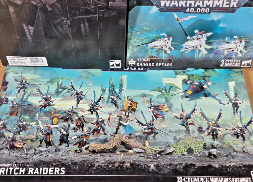 ⚔️1-CLK WARHAMMER 40K  ELDRITCH RAIDERS BATTLEFORCE + FIRE PRISM + SPEARS⚔️