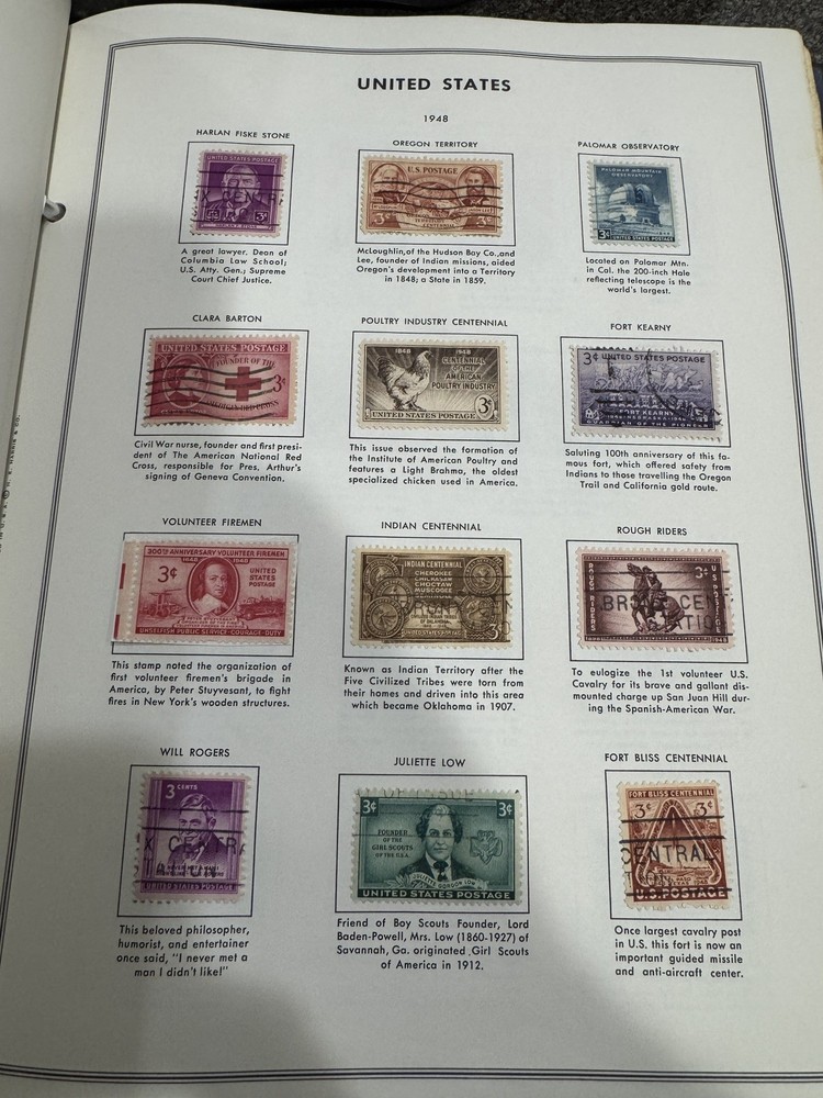 US Liberty Stamp Album 1978 H.E. Harris - Mix of Used/Unused Stamps