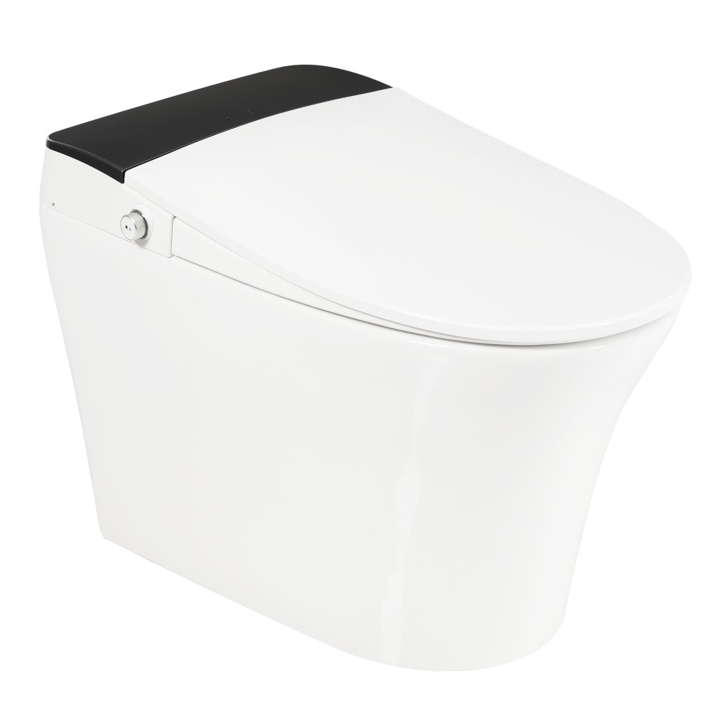 Automatic Flush Tankless Toilet without Bidet w Foot sensor Flush Knob Control