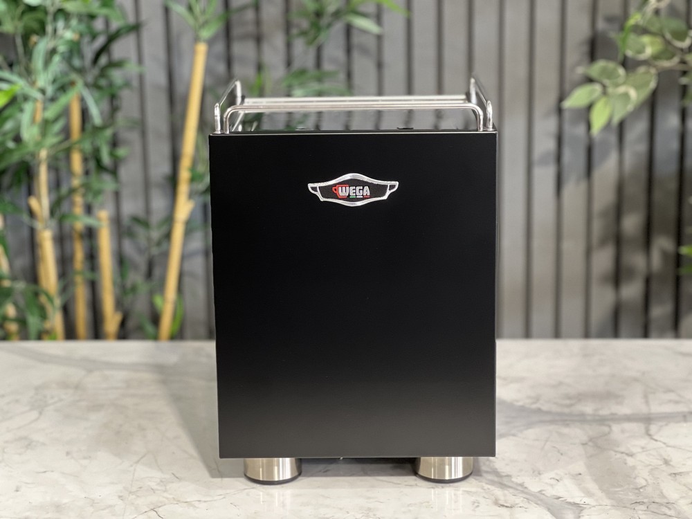 WEGA W MINI 1 GROUP BLACK & TIMBER ESPRESSO COFFEE MACHINE