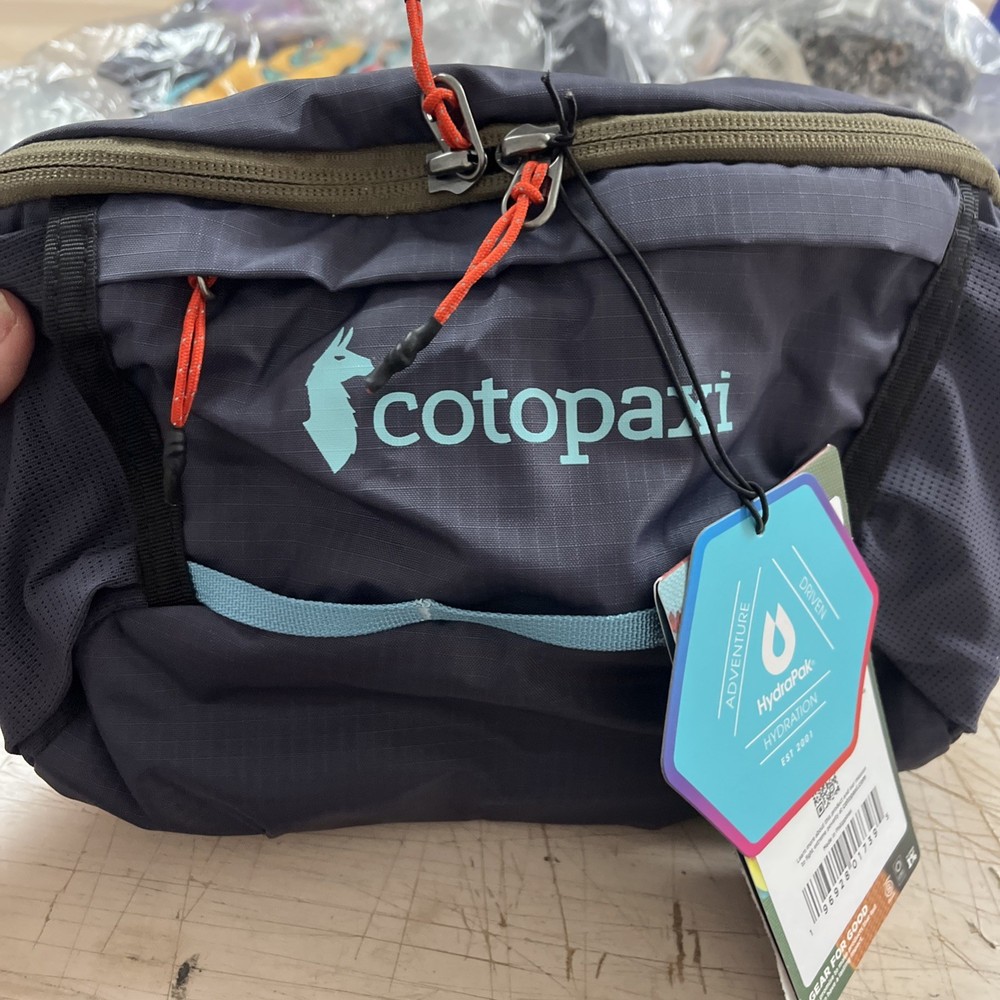 Cotopaxi Lagos 5L Hydration Hip Pack With 2 Liter Bladder Graphite Blue New