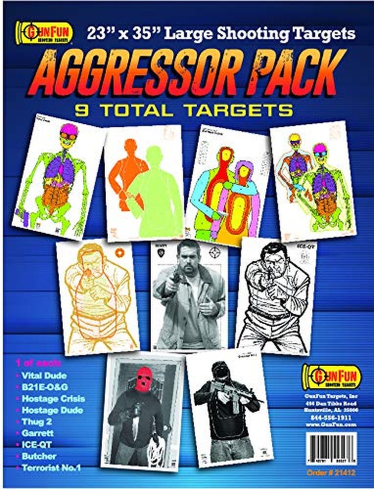 GunFun Aggressor - 9 Pack - 23x35