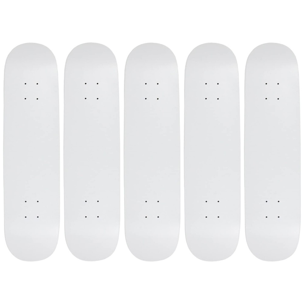 5 Pop Better Blanks 7.75 Skateboard decks - White + Jessup Griptape